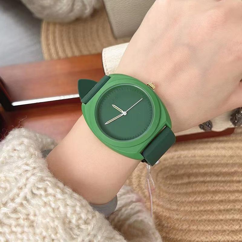 Watch Waterproof Silicone Student Ladies Dopamine Color Large Dial Women'S Watch