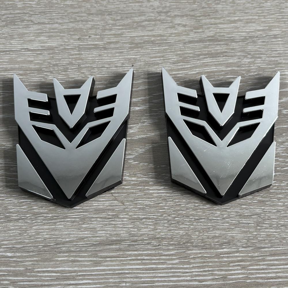 

2Pc 3D Car Stickers For Transformer Badge Decepticon Emblem Tail Decal Cool Autobots Logo Car Styling Motorcycle Car Accessories 2 Pcs
