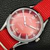 VINTAGE HAND-WINDING SWISS MENS REFURBISHED RED COLOR DIAL WATCH a701035-5 R205a-a701035
