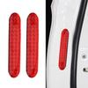 2PCS Reflective Safety Warning Strip Tape Car Door Bumper Reflector Stickers Red