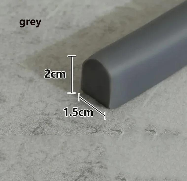 1PC 2m/78.74inch Water Retaining Strip Bathroom Sealing Stopper Shower Dam Retaining Non-slip Dry And Wet Separation Flood Barri