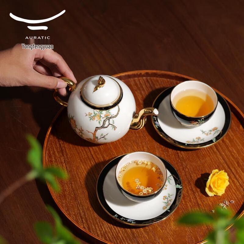 Yongfengyuan Pomegranate Garden Porcelain Tea Set