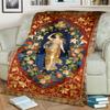 1pc Alphonse Mucha and William Morris Blanket, Al Season Lightweigh Poster Blanket Home Office Outdoor Nap Multifunc Poster Blanketional Blanket