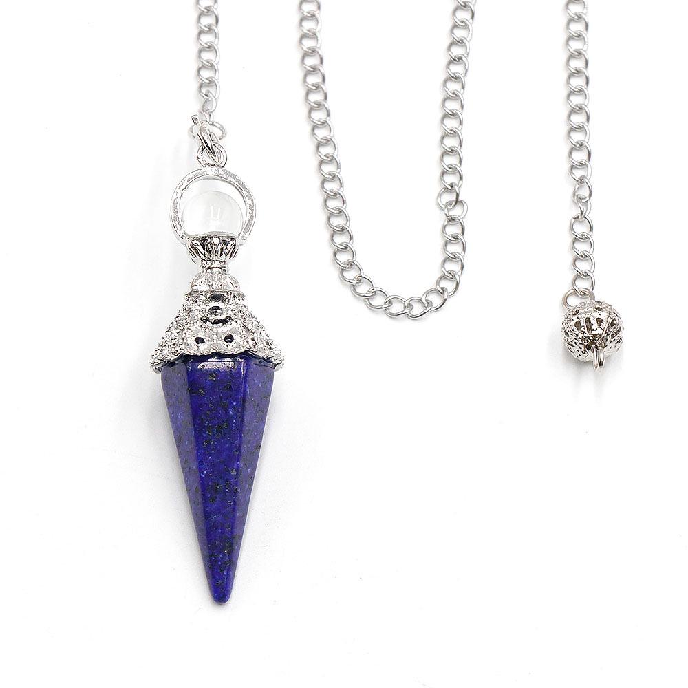European & American Style Natural Crystal Hexagonal Pendant: Dual-Purpose Retro Jewelry