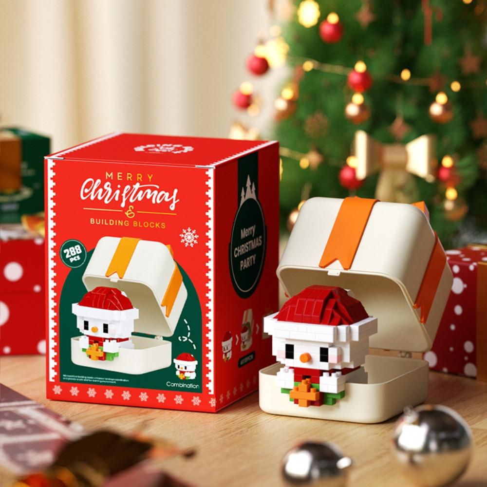 

Детский подарок строительные блоки Счастливого Рождества Christmasl Модель Изысканный Мини Орнамент Snowman