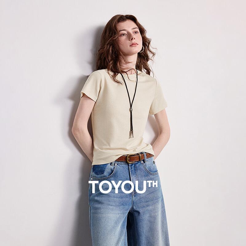 Chuyu Women s Tencel Linen Blend Slim Fit Short Sleeve T-Shirt M