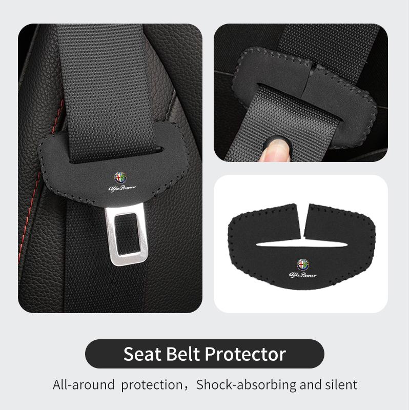Car Seat Belt Buckle Clip Protector Case Anti-Scratch Cover For Alfa Romeo Giulietta GT 159 147 156 Mito Brera Giulia Spider F1SA0