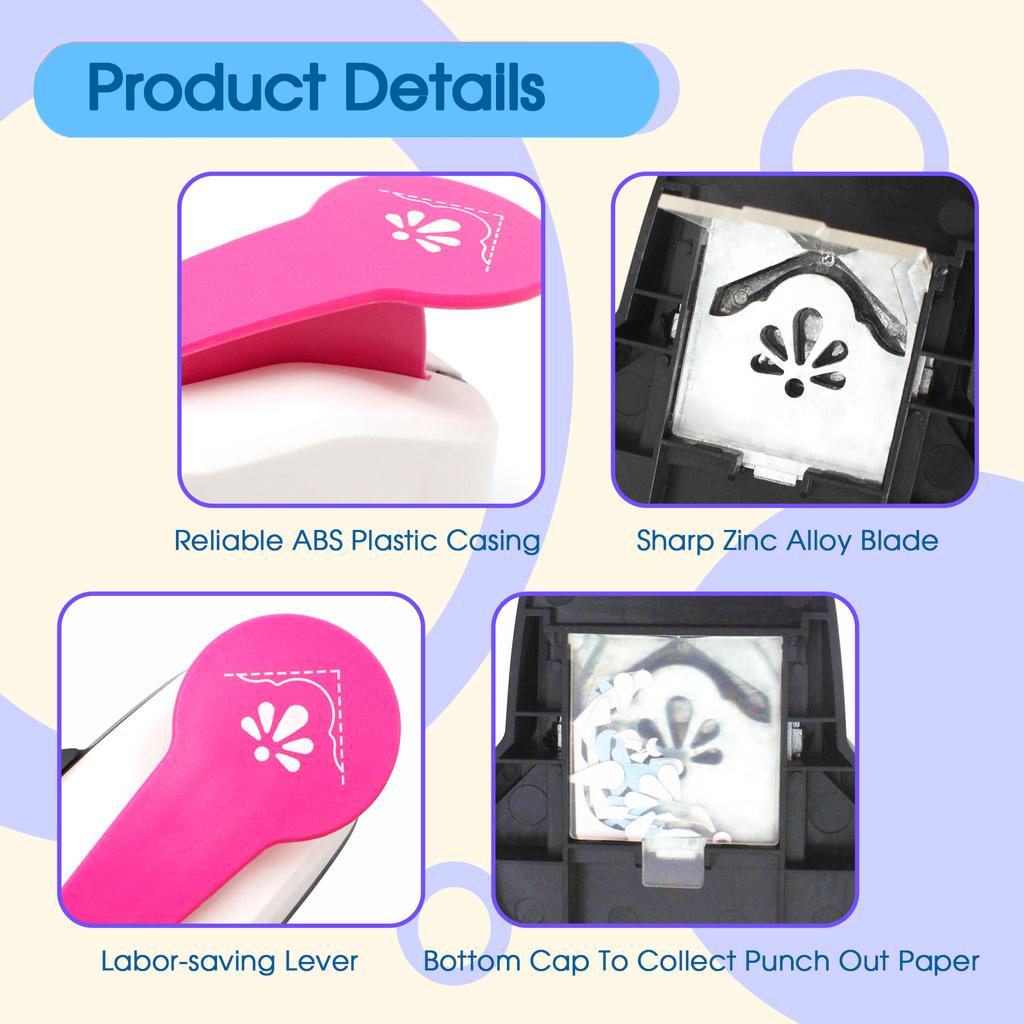 Large Craft Corner Decor Lace Puncher Rounder Puncher Paper Cutter Hole Paper Cutter Label 3 In 1 for Scrapbooking Cardmaking