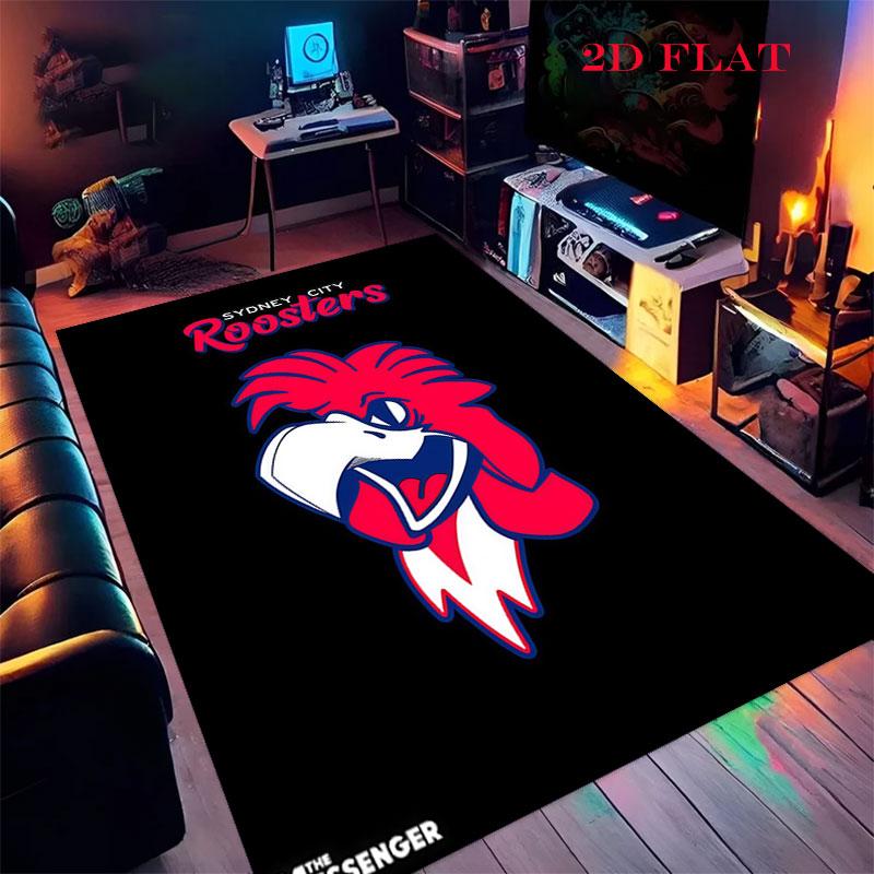 Sydney Roosters Pride Carpet Rug for Living Room Bedroom Home Sofa Decoration,Kids Play Nonslip Floor Mat