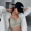 Non-empty Cup Triangular Thin Cup Embroidery No Steel Ring Lace Bra Nude Women's Small Chest Special Underwear