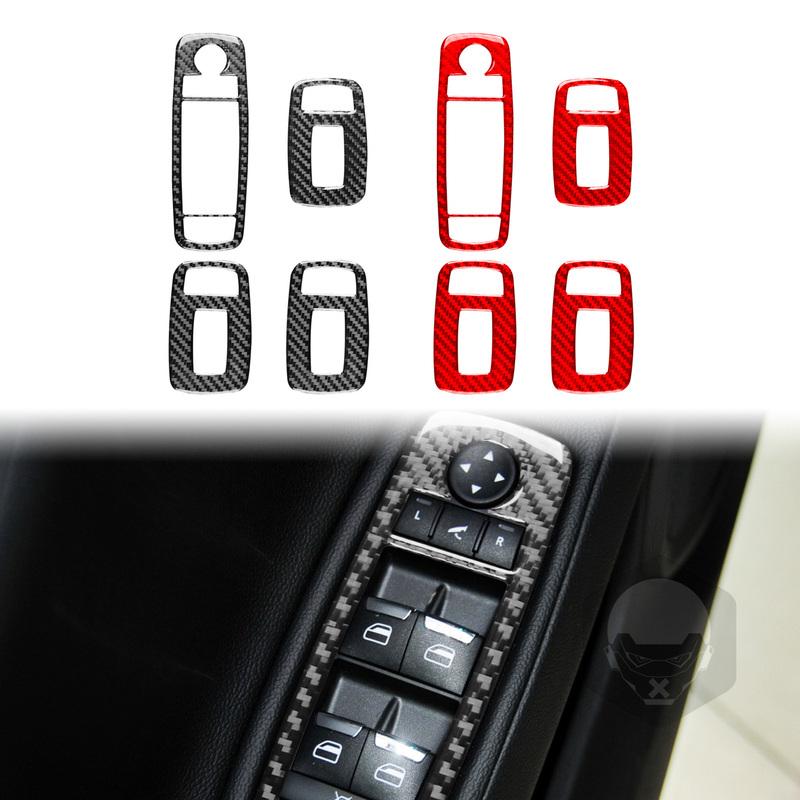 For Maserati Ghibli President 2014—2015 Car Accessories Carbon Fiber Window Lifting Panel Interior Cover Trim Modified Sticker
