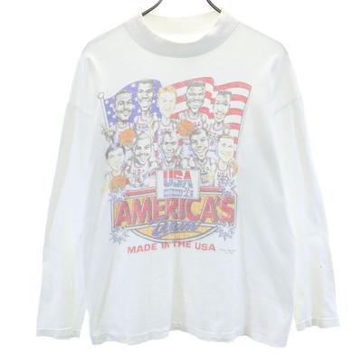 DREAM AMERICA'S TEAM 90s Old NBA Long Sleeve Mock Neck T-shirt Men's Used