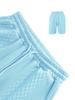 Men's Summer Jacquard Button Lapel Short Sleeve Polo Shirt & Shorts Set