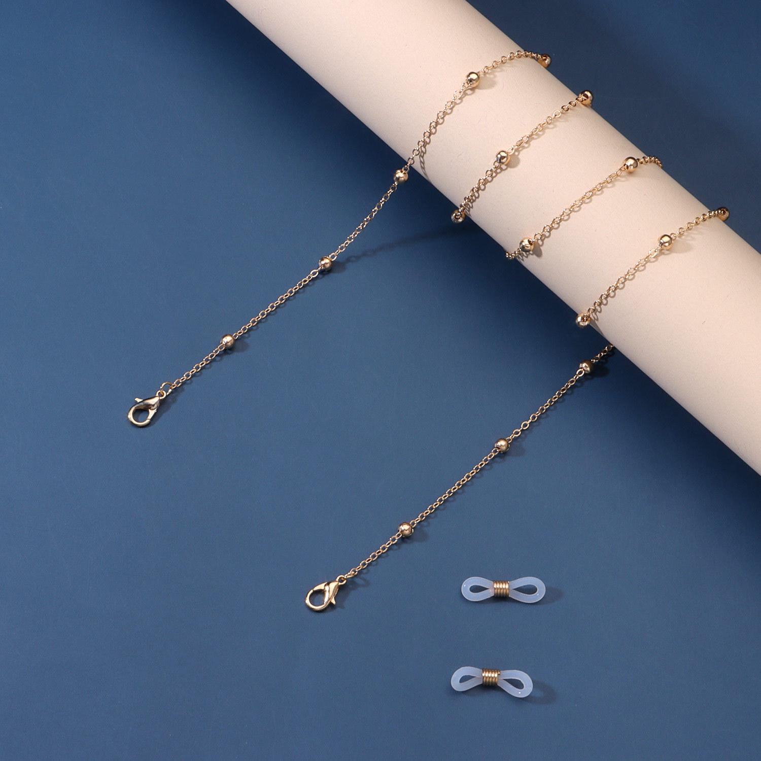 Accessories, fashionable geometric bead chain, glasses chain, temperament mask, dual-purpose accessories