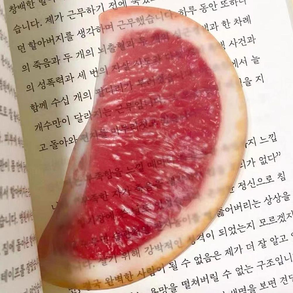 Creative Fruit Slice Bookmark with Simulation Funny Design Sense for INS Fixed Book Photography Cartoon Cute Note Bookmark