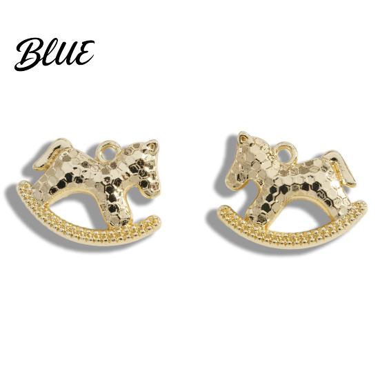 Horse Jewelry Charm 5Pcs Zinc Alloy Metal Electroplating Decoration Accessories