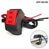 LED Headlight Switch Far Near Three Line Motorcycle Handlebar Switch Button Driving Light Switch Motorbike Switch Button