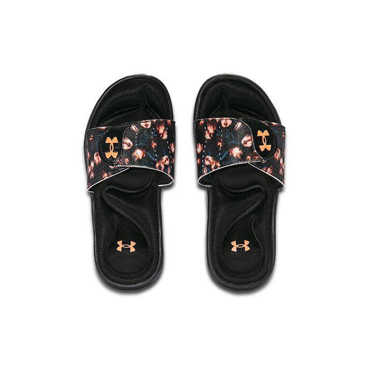 Under Armour Women's Ignite 6 Graphic Strap Slide Black Afterglow 3024453-006