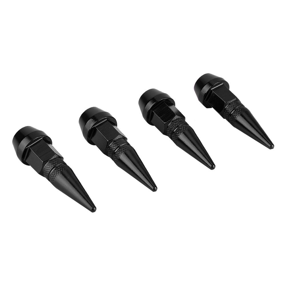 4Pcs Aluminum Alloy Spike Wheel Tire Valve Stem Car Truck Dust Covers Blue