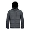 Rib Clothes, Cotton-padded Clothes, Men's Winter Removable Hat, Piled and Thickened Solid Color Cotton-padded Jacket.