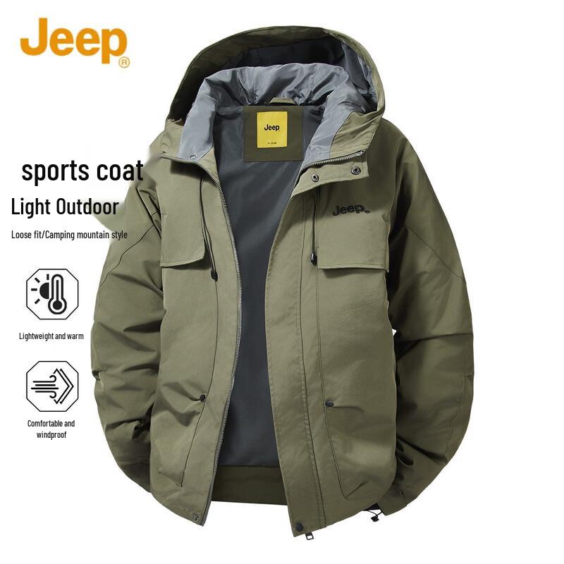Jeep Men's Hooded Workwear Casual Jacket