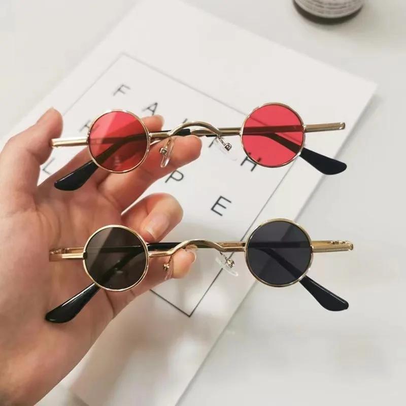 Latest Party Colorful Super Small Spectacle Frame Frame Circular Vintage Sun Glasses Glasses for Men and Ladies Mini Round Frame Eyeglasses Hip Hop