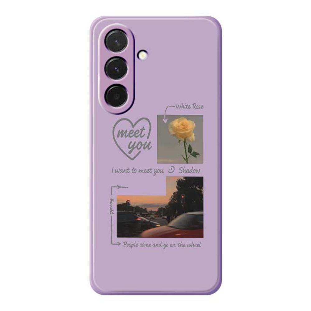 For Samsung Galaxy A36 5G Case Meet You Photo Pattern Printing Straight Edge TPU Phone Back Cover