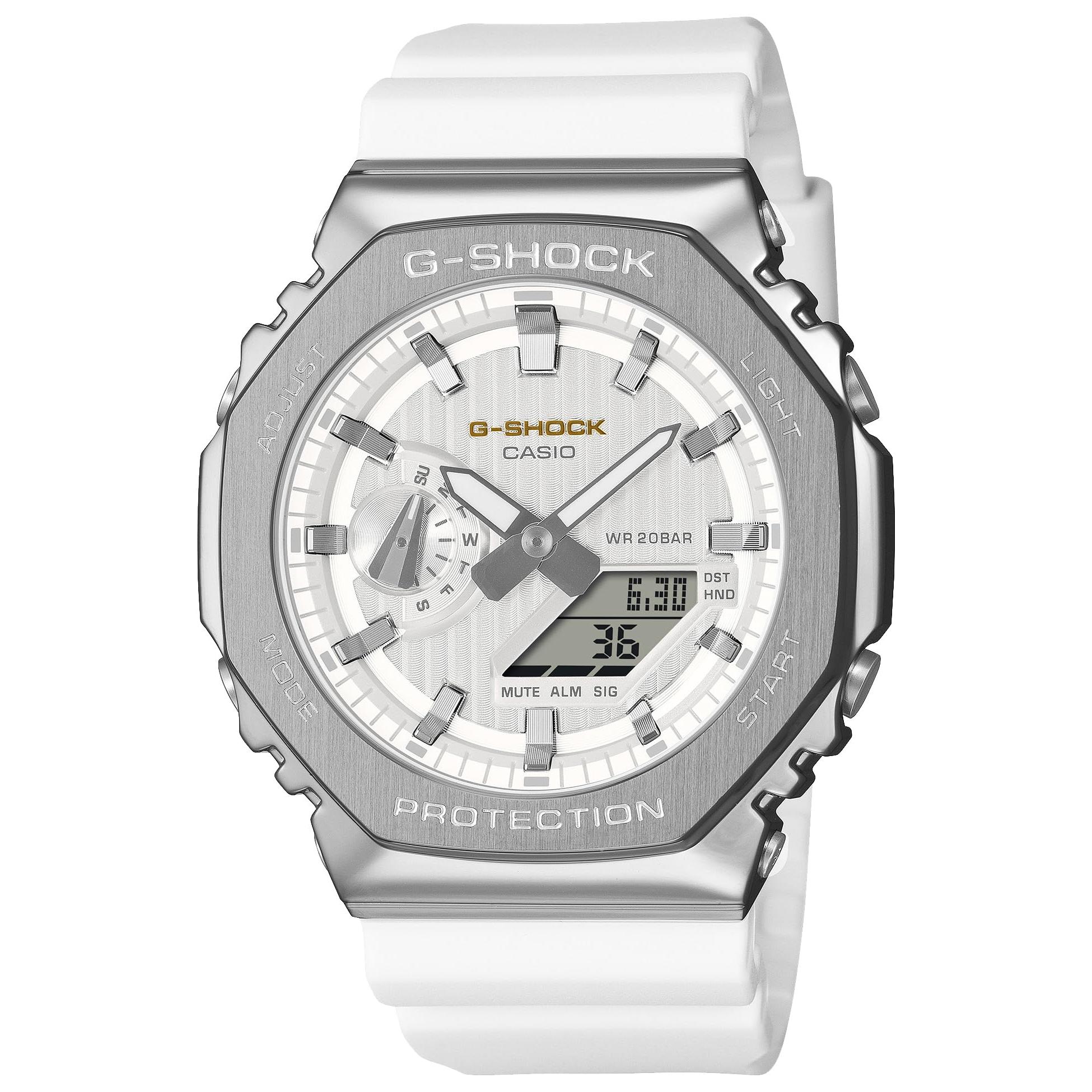 

[CASIO] G-SHOCK Men s Watch - Precious Heart Selection 2025, Eco-Friendly Metal Covered, White, GM-2110SH-7AJF, Official Japan Model