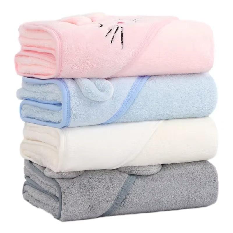 Asciugamani da Bagno per Bambini con Animali dei Cartoni Animati Morbido Asciugamano con Cappuccio per Neonato Coperta Avvolgente Calda per Bambini Piccoli per Maschi e Femmine