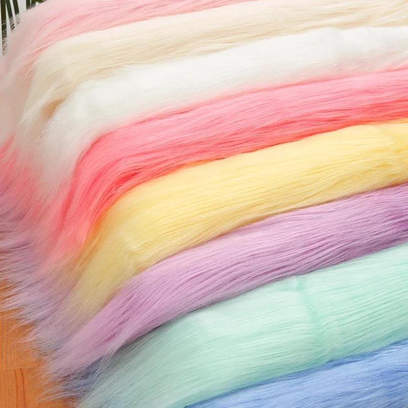 0.5/1 Yard 9cm Faux Fur For Needlework Sewing Doll Toy Beard Hairstyles DIY  Material Accessories Home Decoration Cosplay Fabric