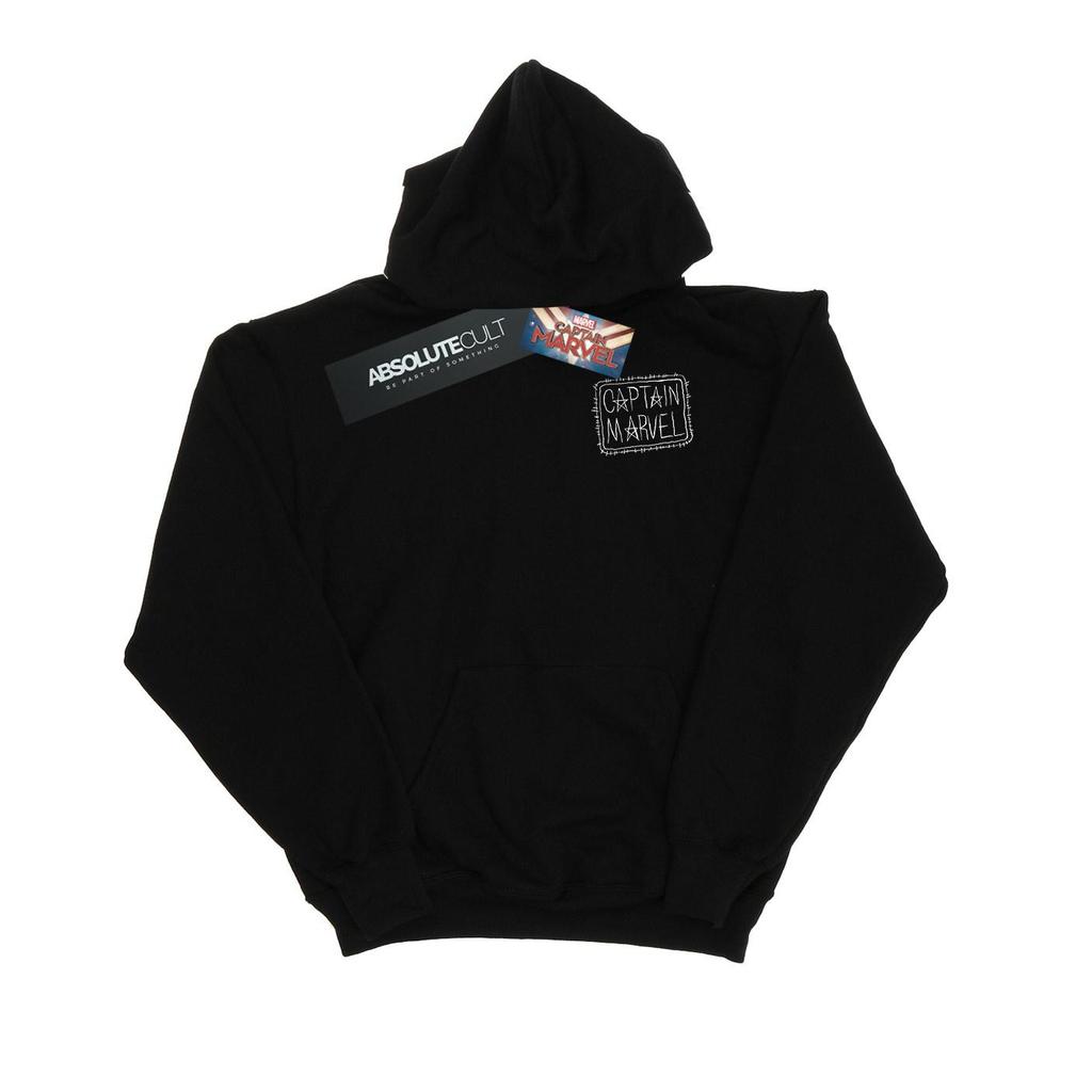 Marvel Boys Captain Marvel Breast Patch Hoodie