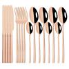 Family Dinnerware Set Stainless Steel Set Knife Fork Spoon Cutlery Kitchen Home Party Tableware Western Food Flatware Set