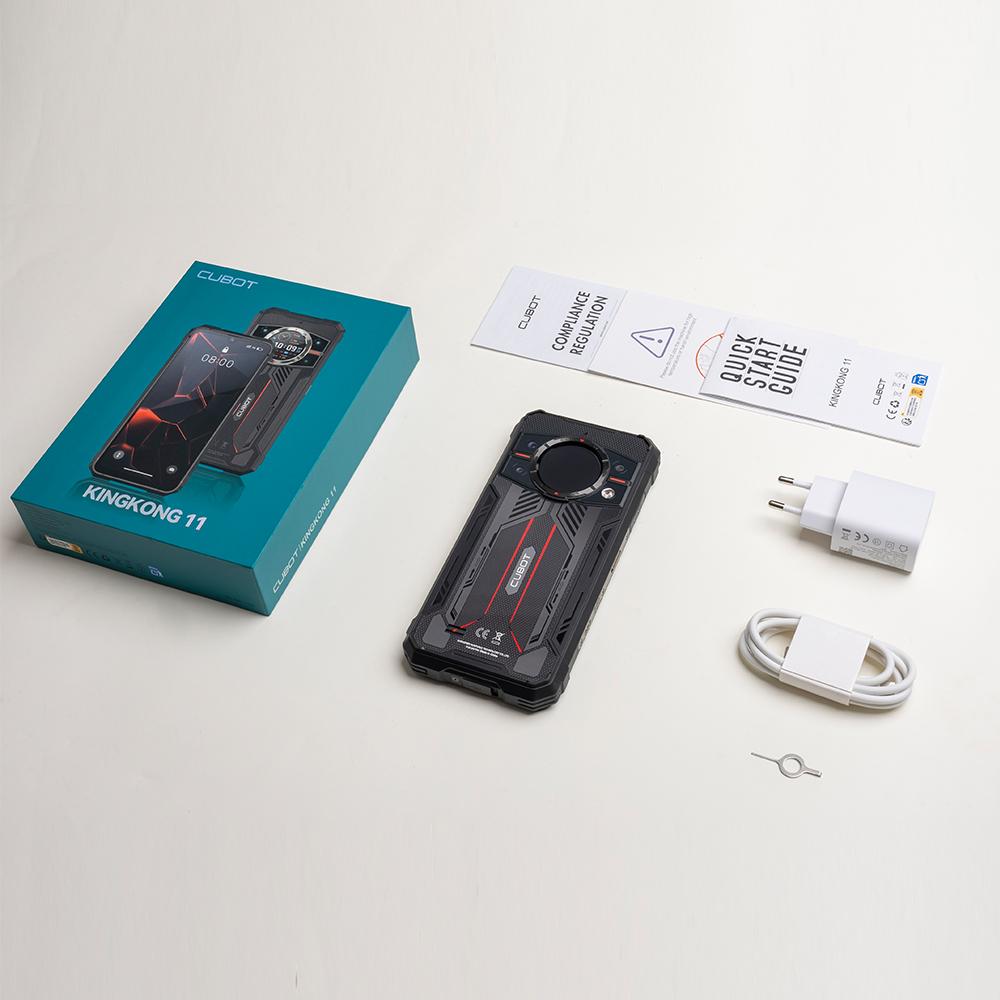 Robustes Smartphone 5G Cubot KingKong 11, 10200mAh Akku, Dimensity 7025 6nm Prozessor, 2,5 GHz, 16 GB RAM, 256 GB ROM, 108MP Kamera