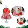 Beautiful Xmas Tree Pattern Eye-catching Pet Clothing Christmas Festival Skirt for Winter