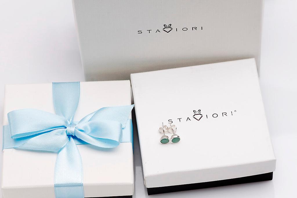 Silver Earrings With Natural Emeralds - Kds4394