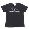 GUCCI Men's Logo Short Sleeve T-Shirt, Black, Size S, 492347 tops S blackUsed