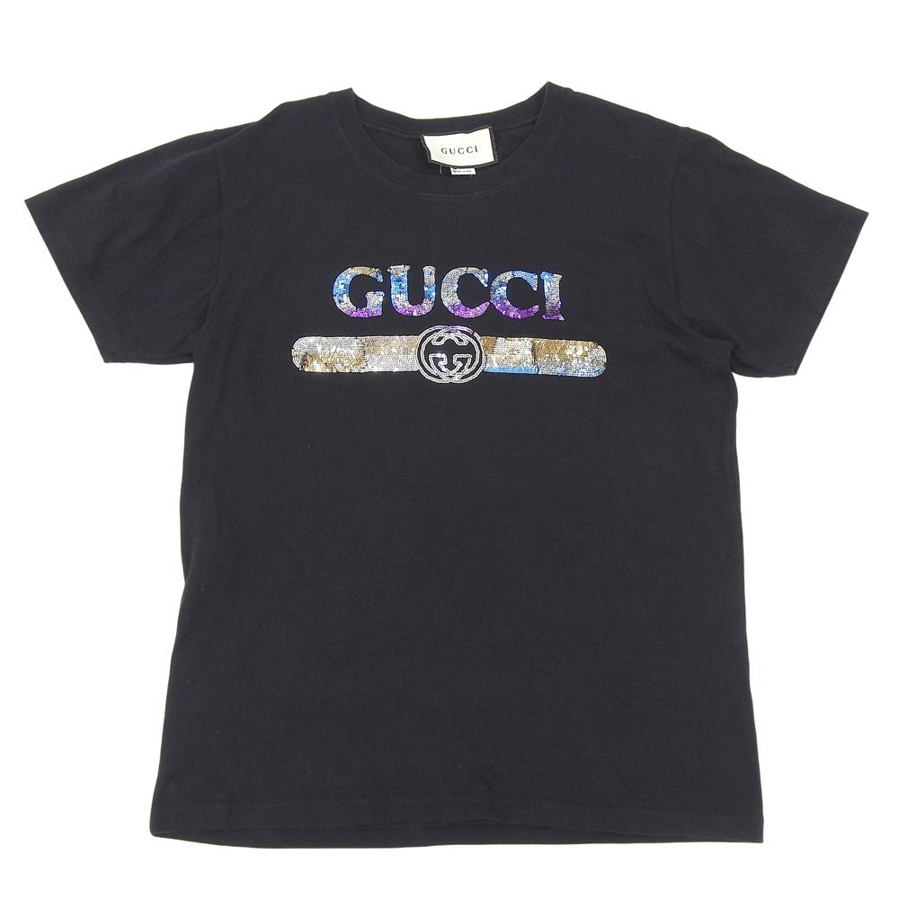 Gucci Men's Logo Short Sleeve T-Shirt, Black, Size S, 492347 Tops S blackUsed