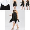 Women Plus Size V Collar Loose Bilayer Dress With Irregular Mini Silhouette For Casual And Party Wear