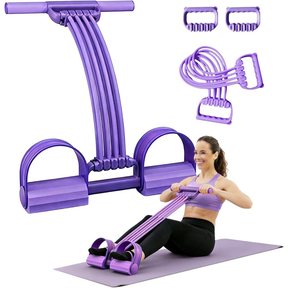 3-in-1 Pedal Resistance Band with Handle, Multifunctional Home Exercise Pedal Resistance Trainer, Male and Female Workout Resistance Cord