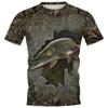 New Fishing Shirt Men's Summer Clothing Fish Graphic O Neck Oversized Tops 2024 Casual Outdoor Apparel For Male Shirt Tee 5XL