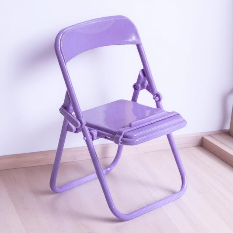

Portable Folding Phone Stand in Macaron Colors for Desk Home Office Decorative Accessory Adjustable Holder фіолетовий