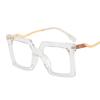 Oversized Square Eyeglass Frames For Women Metal Fashion Computer Optical Lenses Glasses Female Shades Anti-blue Light Spectacle