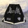 Men's Summer Hip-Hop Embroidered Basketball Shorts - Loose, Thin, Split Contrast Design