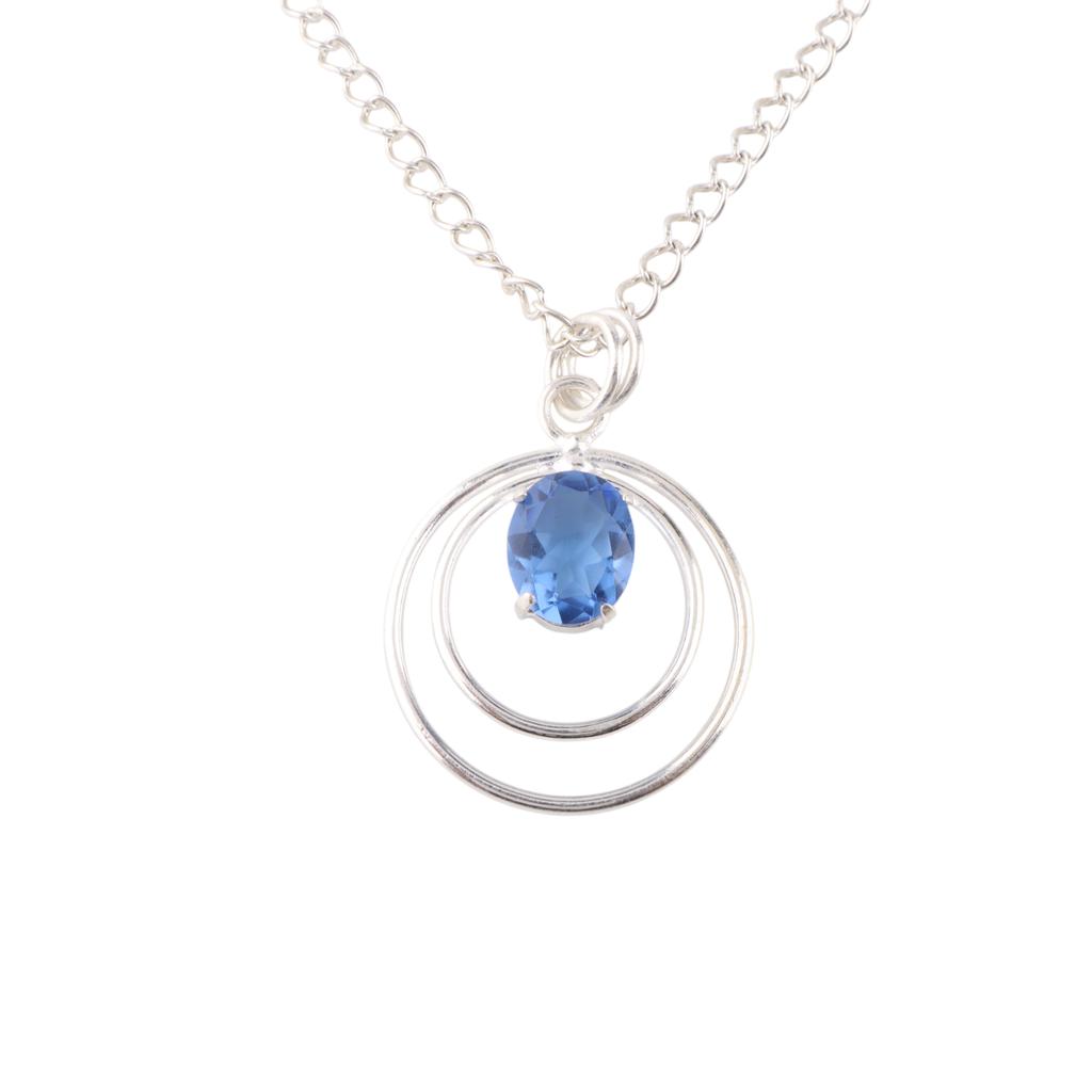 Tanzanite Gemstone 925 Sterling Silver Handmade Jewelry Women's Pendant 1.65" PP-61-13