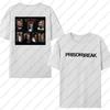 Intage T Shirt Black and White Michael Scofield Simple Cotton T Shirts Prison Break Tshirt for Male Summer Y2K Casual Top Tees