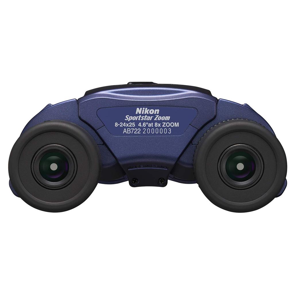 Nikon Sportstar Zoom Porro Prism Binoculars with Magnification and 25mm Perfect for Live Concerts and Sports 8-24x25 8-24x Aperture, Blue,