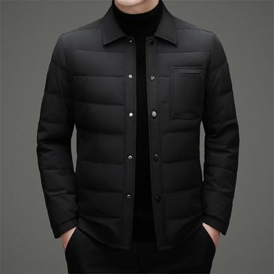 Herren Premium Leichte Daunenjacke aus Gänsedaunen: Winterlich Lässig, Reversstil, Mittleren Alters Papa, 90% Daunenwärme.