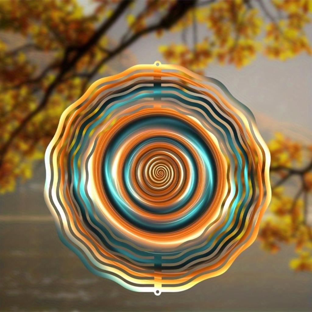 10 Inch Metal Wind Spinner Garden Decor with 360 Degree Rotating Hook Outdoor Hanging Ornament for Patio Yard Home All Season Gift