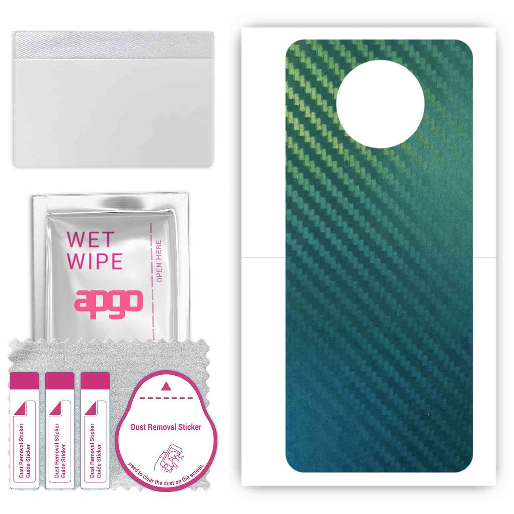 apgo Protective Skin Sticker for the Back Compatible with Honor X30, Wrap Film, Foil, Vinyl - Pattern Carbon Chameleon CAKA1