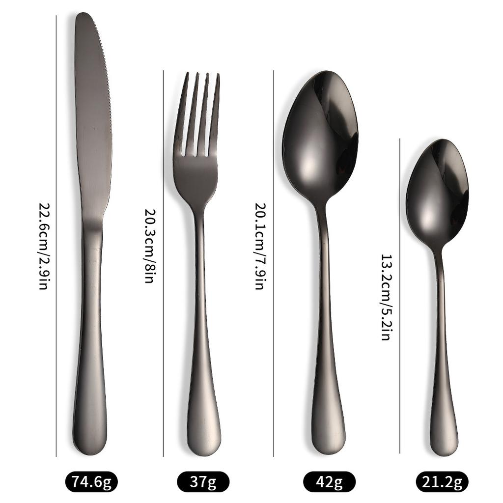 Stainless Steel Western Food Tableware Set Steak Knife, Fork and Spoon 16-Piece Set Knife, Fork and Spoon Spoon Gift Set